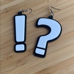 Acrylic Question Exclamation earrings
